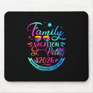 Family Vacation St.pete 2026 Palm Tree Gift  Mouse Pad