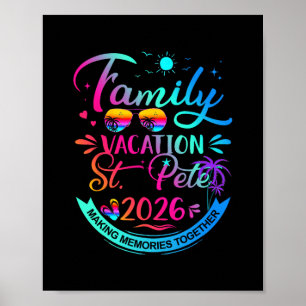 Family Vacation St.pete 2026 Palm Tree Gift Poster