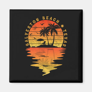 Family Vacation Tees Texas Galveston Beach Vintage Magnet