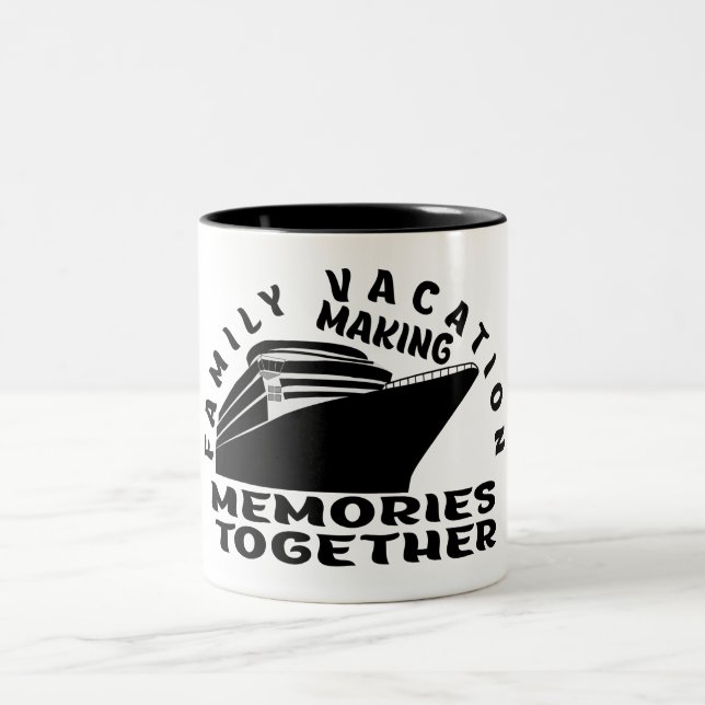 FAMILY VACATION. Two-Tone COFFEE MUG (Center)