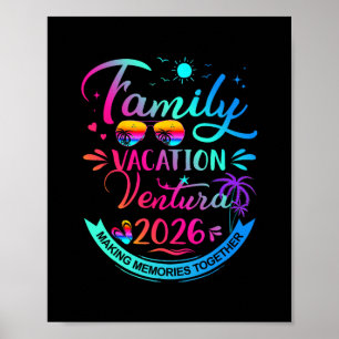 Family Vacation Ventura 2026 Palm Tree Gift Poster