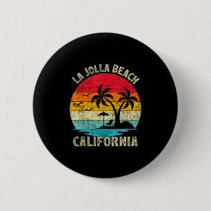 Family Vacation Vintage Retro California La Jolla 6 Cm Round Badge