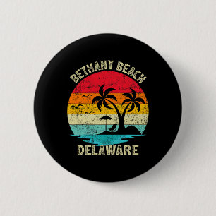 Family Vacation Vintage Retro Delaware Bethany Bea 6 Cm Round Badge