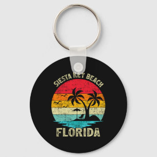 Family Vacation Vintage Retro Florida Siesta Key B Key Ring