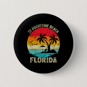 Family Vacation Vintage Retro Florida St Augustine 6 Cm Round Badge