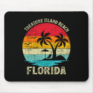Family Vacation Vintage Retro Florida Treasure Isl Mouse Pad