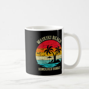 Family Vacation Vintage Retro Honolulu Hawaii Waik Coffee Mug