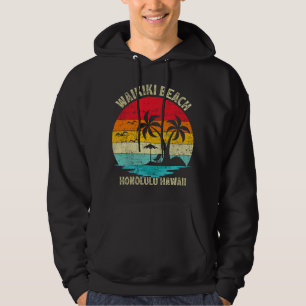 Family Vacation Vintage Retro Honolulu Hawaii Waik Hoodie