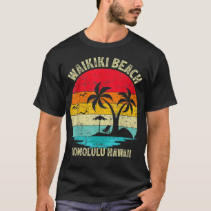 Family Vacation Vintage Retro Honolulu Hawaii Waik T-Shirt