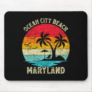 Family Vacation Vintage Retro Maryland Ocean City Mouse Pad