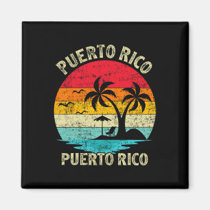 Family Vacation Vintage Retro Puerto Rico San Juan Magnet