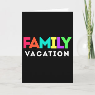 Family Vacay Vacation Trip Matching 1 Card