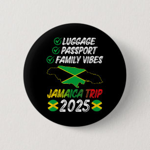 Family Vibes Jamaica Family Trip 2025 Jamaica Vaca 6 Cm Round Badge