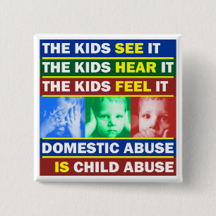 Family Violence 15 Cm Square Badge
