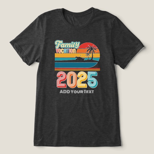 Family Vocation Personalised  Tri-Blend Shirt (Design Front)