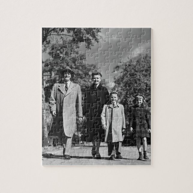 Family Walking Jigsaw Puzzle (Vertical)