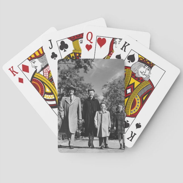 Family Walking Playing Cards (Back)