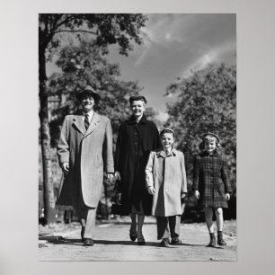 Family Walking Poster