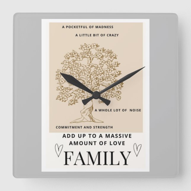 FAMILY - wall clock (Front)