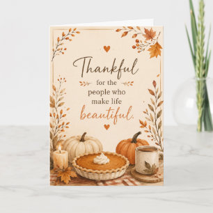 Family Warm Thanksgiving Wishes Greeting Card