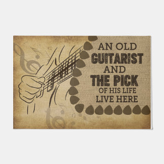 Family Welcome Mat,Vintage Guitar Lover  Doormat