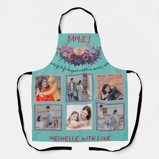 Family: where life begins and love never ends apron (Front)
