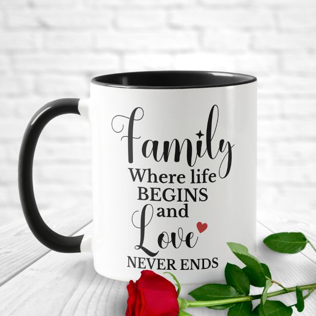 Family Where Life Begins and Love Never Ends Mug (Creator Uploaded)