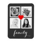 Family with Four Photos and Heart