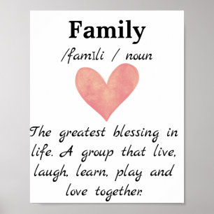 Family word art  poster