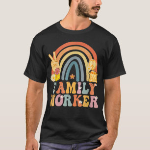 Family Worker Groovy Vintage Social Work Life Cowo T-Shirt