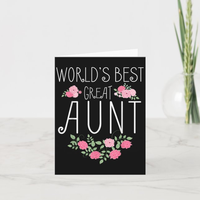 Family World's Great Aun Funny Auntie Ever Gift  Card (Front)