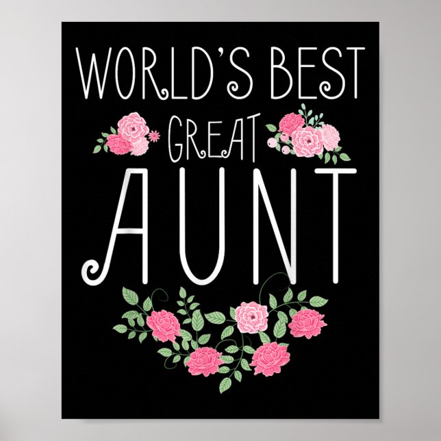 Family World's Great Aun Funny Auntie Ever Gift  Poster (Front)