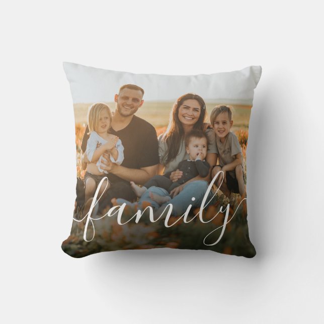 FAMILY Writing Custom Photo Cushion (Front)