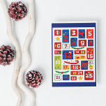 Family Xmas Countdown Christmas Advent Calendar Holiday Card<br><div class="desc">Family Xmas Countdown Christmas Advent Calendar Holiday Card. You can personalise the text.</div>