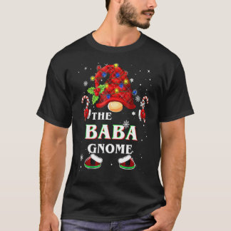 Family Xmas Pajama Baba Gnome Buffalo Plaid Matchi T-Shirt
