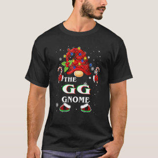 Family Xmas Pajama Gg Gnome Buffalo Plaid Matching T-Shirt