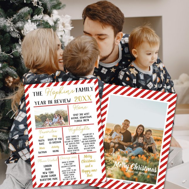 family year in review Christmas information update Holiday Card (Creator Uploaded)