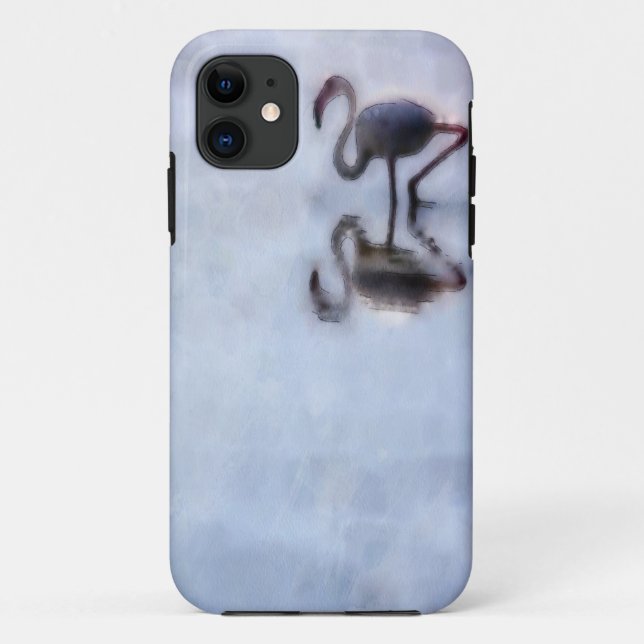 Famingo Walking In Heather Water Case-Mate iPhone Case (Back)