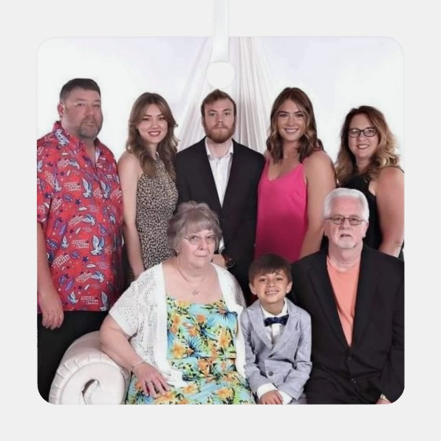 Famiy  metal tree decoration (Front)