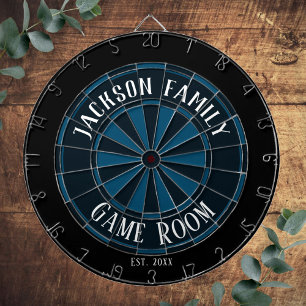 Famliy Name Game Room Blue Dartboard
