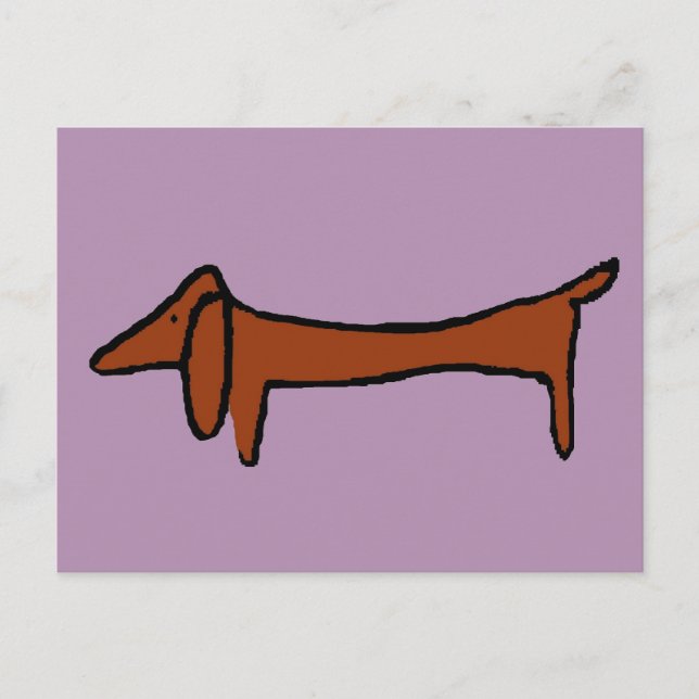 Famous Abstract Dachshund Postcard (Front)