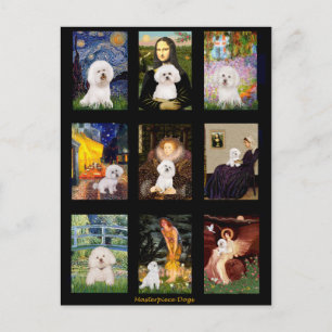 Famous Art Bichon Frise Composite Postcard