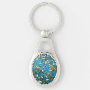 Famous art, Blossoming Almond Tree by Van Gogh Key Ring