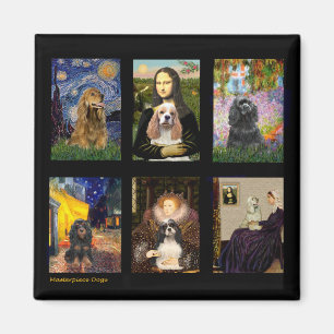 Famous Art Cocker Spaniel Composite Magnet