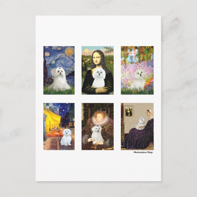 Famous Art Maltese Composite (clear) Postcard (Front)