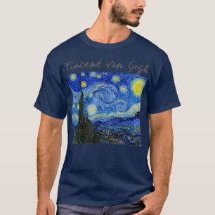 Famous Art Starry Night  Artist Van Gogh Painting  T-Shirt