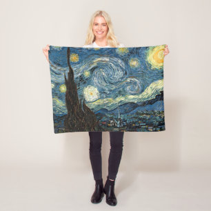 Famous art, Starry Night, Van Gogh Fleece Blanket