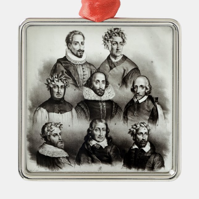 Famous Authors, 1833 Metal Ornament (Front)