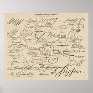 Famous Autographs 2 Poster