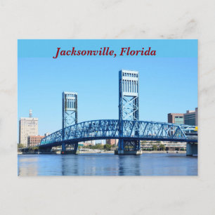 Famous Blue Bridge Jacksonville, Florida Postcard